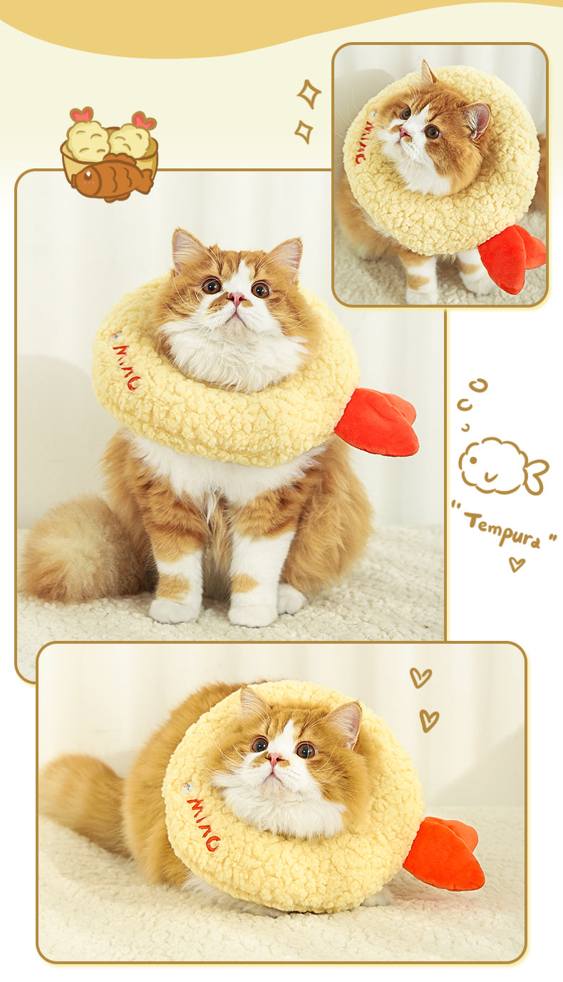 Tempura & Taiyaki Adjustable Cat Cone Collar