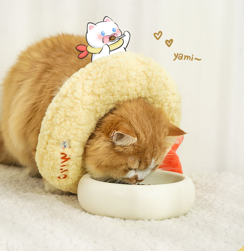 Tempura & Taiyaki Adjustable Cat Cone Collar