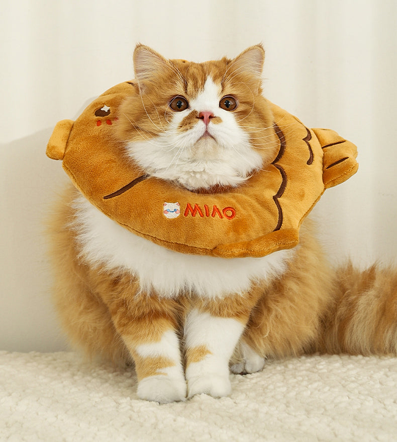 Tempura & Taiyaki Adjustable Cat Cone Collar