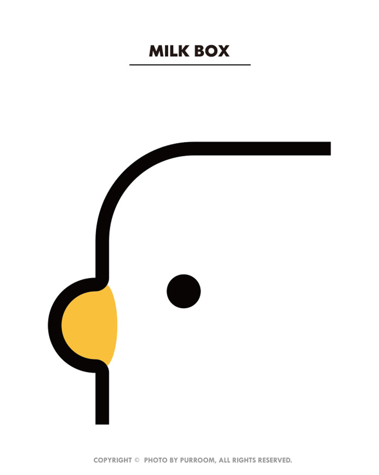 White PURROOM Milk Box with Scratcher