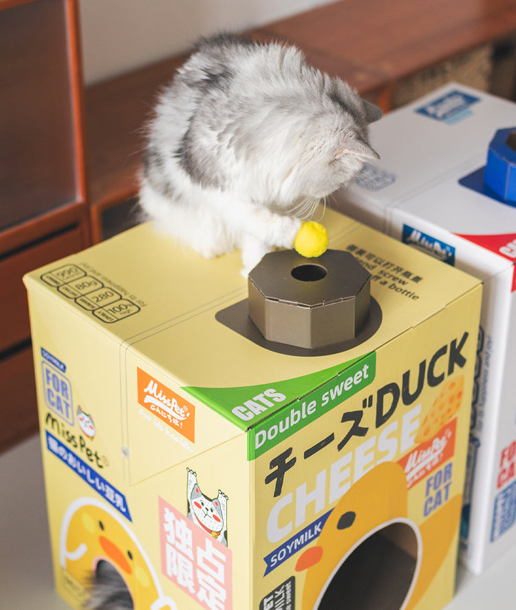 Soy Milk Carton Style Cat House & Scratcher