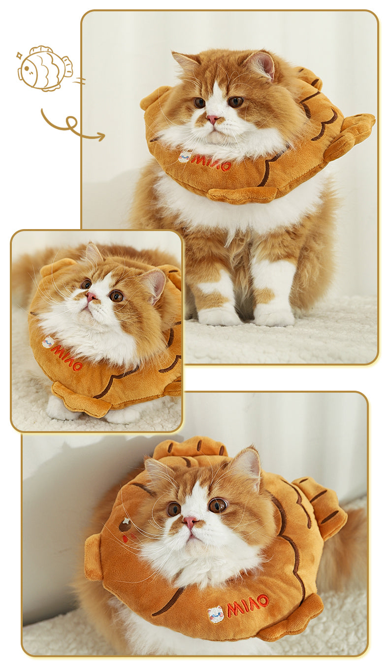 Tempura & Taiyaki Adjustable Cat Cone Collar