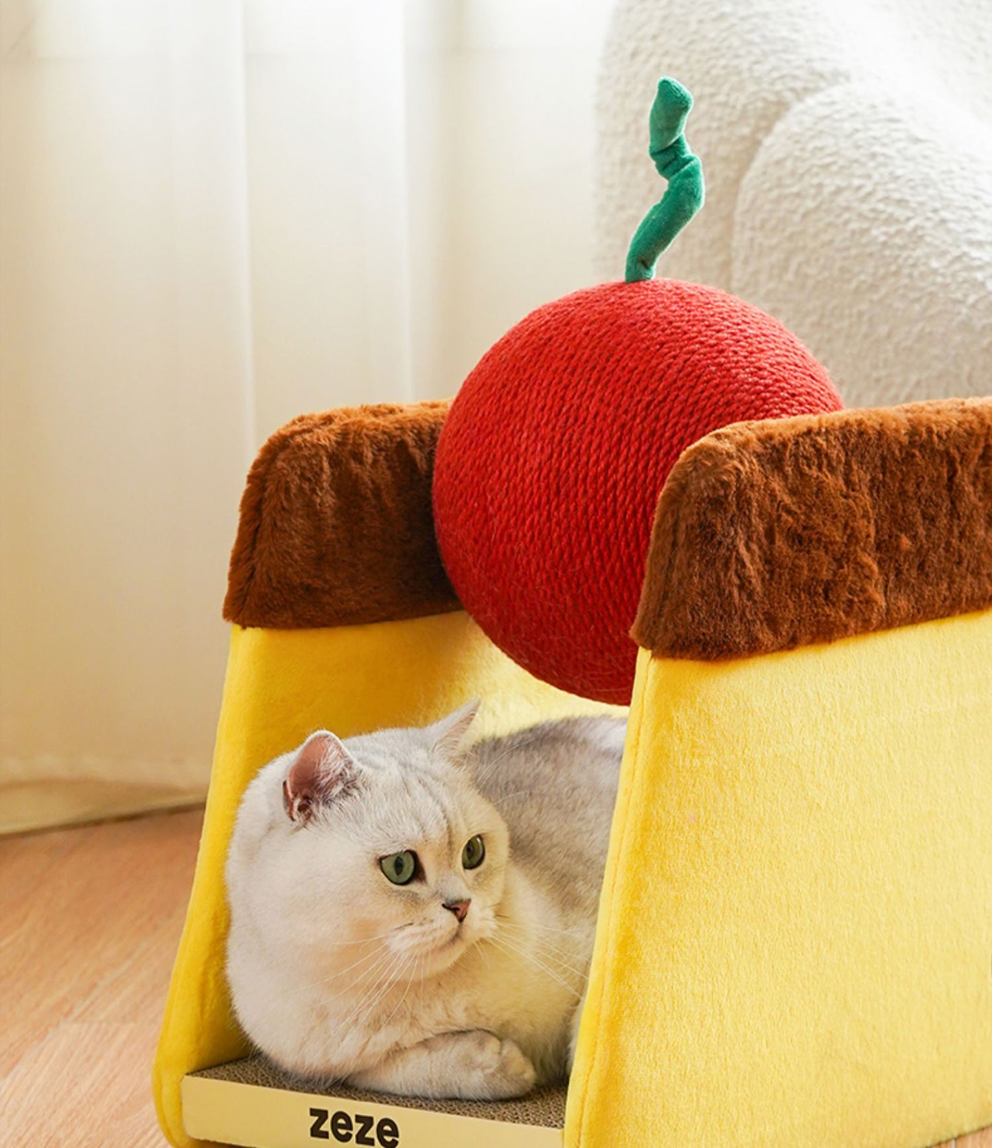 Cherry Pudding Shaped Scratcher Ball