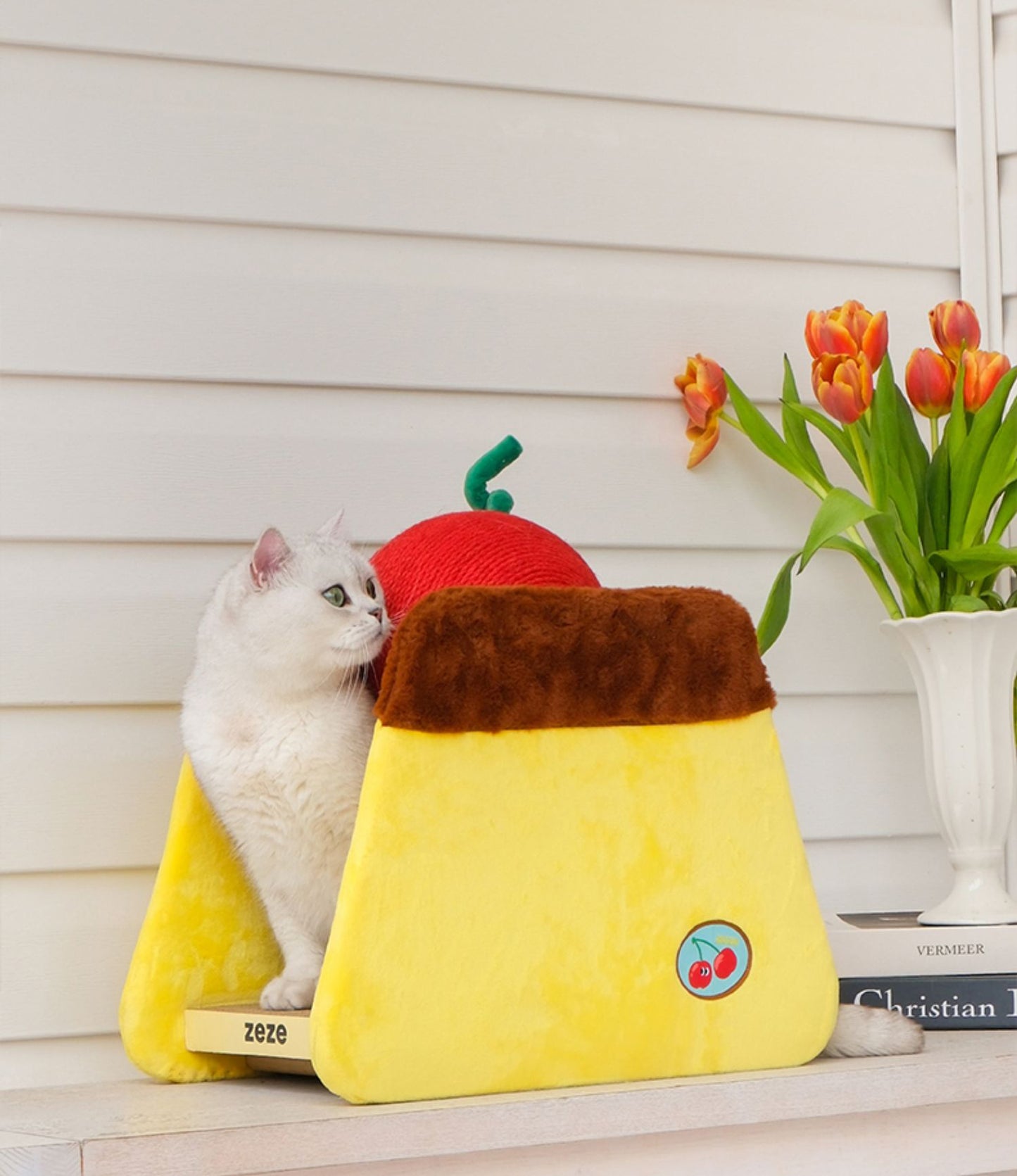 Cherry Pudding Shaped Scratcher Ball