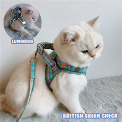 British Plaid Check Chest Harness