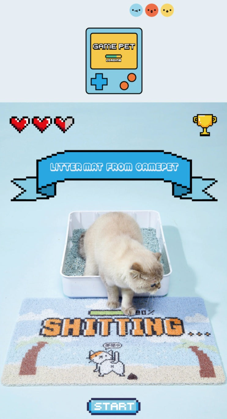 GAMEPET Pet Litter Box Mat