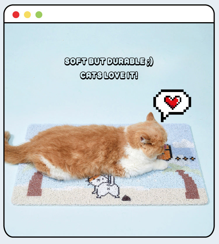 GAMEPET Pet Litter Box Mat