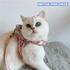 British Plaid Check Chest Harness