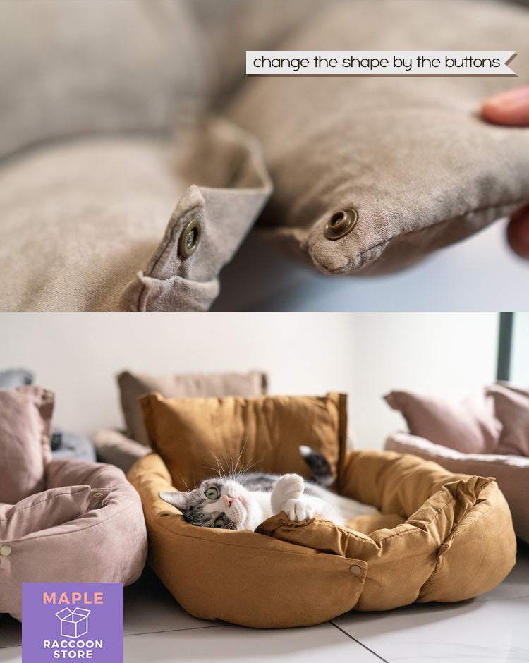 All Seasons 2-Ways Convertible Cat Bed