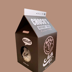 Milk Carton Style Cat House & Scratcher