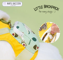 Cute Cat Harness Pet Leash with a Tiny Backpack