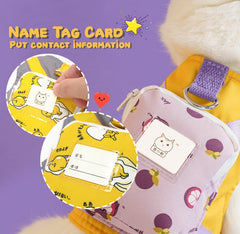 Cute Cat Harness Pet Leash with a Tiny Backpack