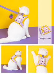 Cute Cat Harness Pet Leash with a Tiny Backpack