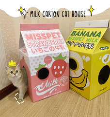 Strawberry Milk Carton Cat Bed – CatCo